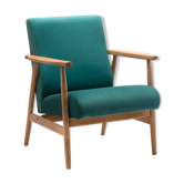 Polish B - 7727 armchair in turquoise velour