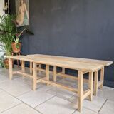 Paire de bancs anciens