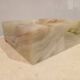 Square green onyx ashtray, 1970s