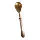 SILVER DESSERT SPOON, hallmarked ? chiseling on the spoon