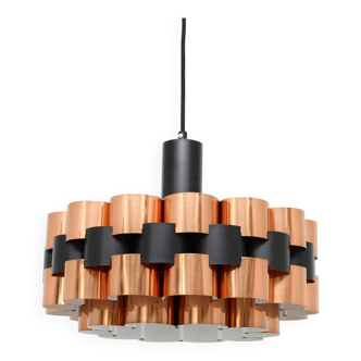 Copper lamp designed by Wener Schou for Coronell Elektro, 1970s