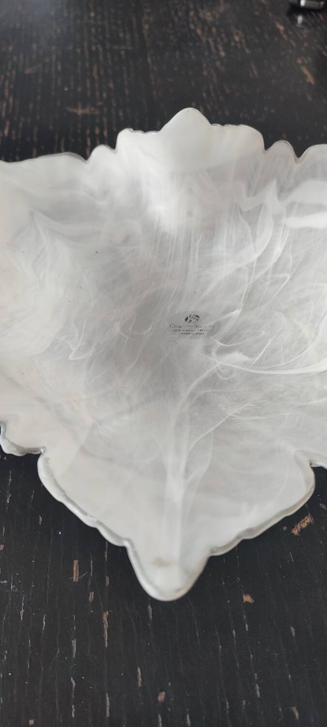 Frosted blown glass bowl from "Creazioni Silvestri Arte Murano