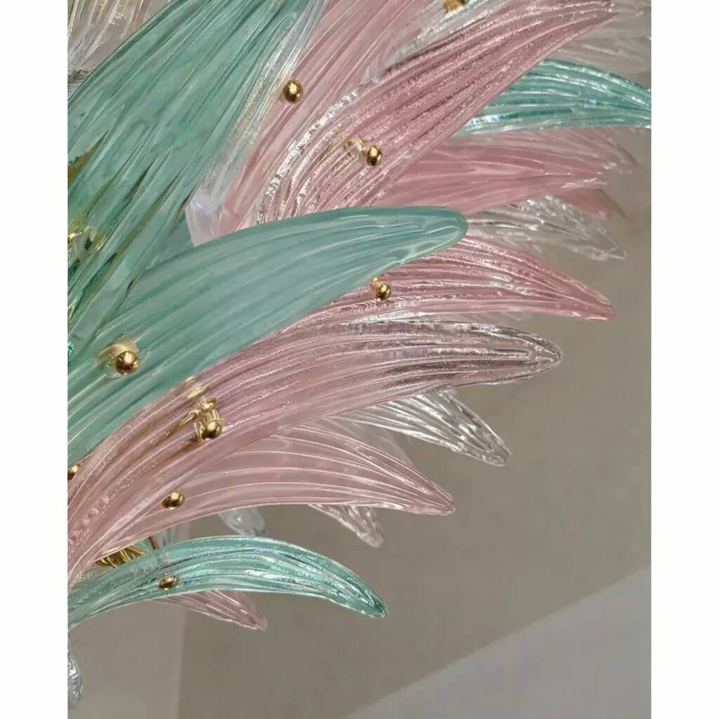 Lustre italien contemporain « Palmetta » en verre de Murano style Spoutnik
