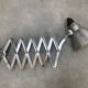 Industrial accordion wall lamp chrome metal