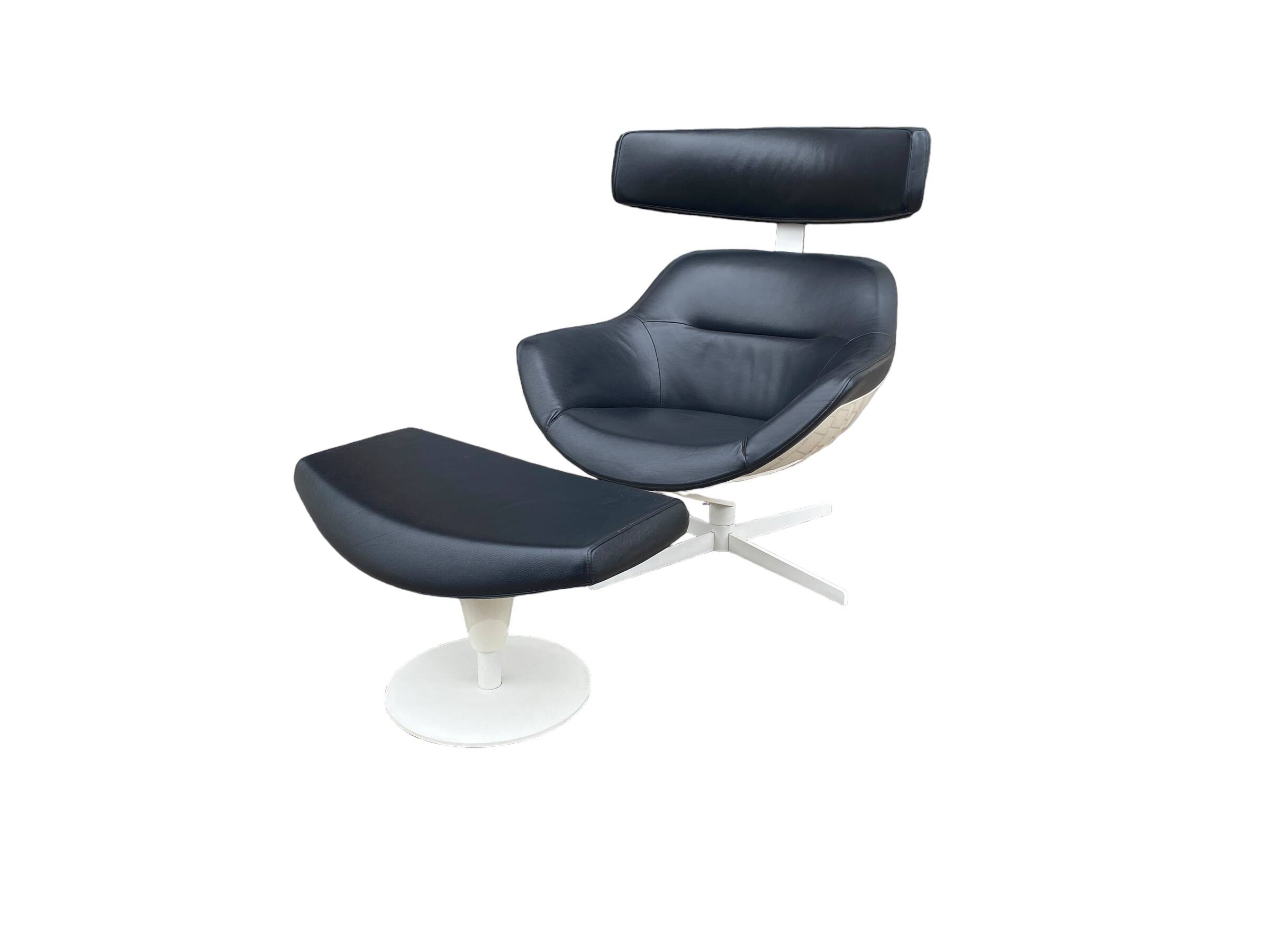 Auckland lounge chair and ottoman by Jean Marie Massaud for Cassina