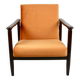 Fauteuil lounge GFM-142 en velours orange attribué à Edmund Homa, années 1970