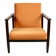 Fauteuil lounge GFM-142 en velours orange attribué à Edmund Homa, années 1970