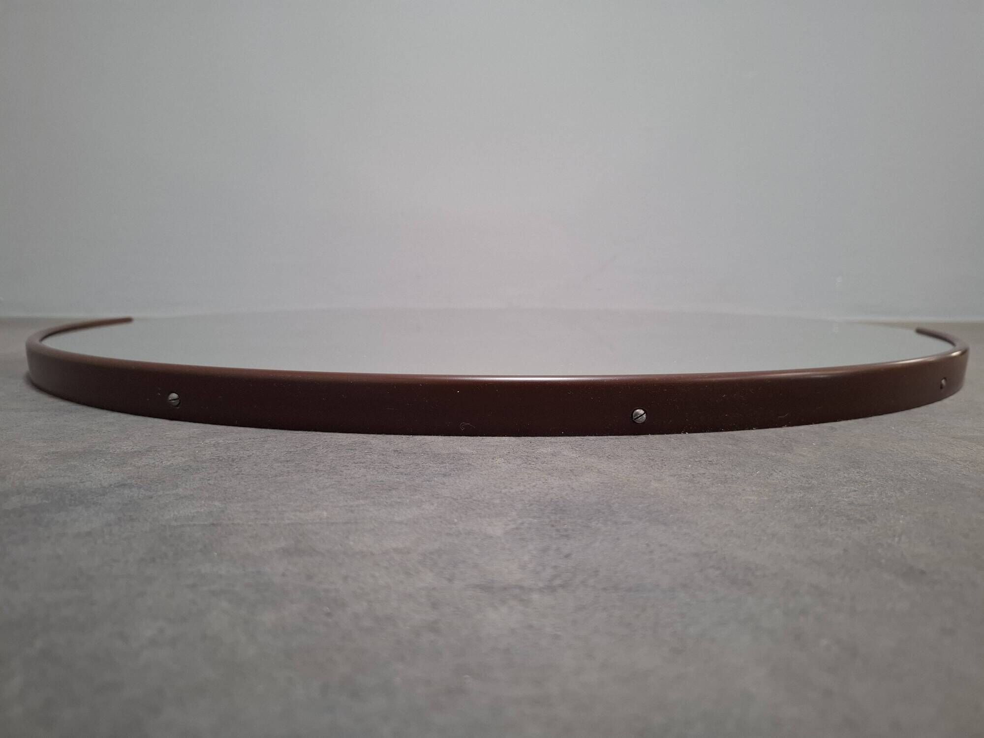 1970s Czechoslovakian Mid-Century Modern Round Wall Mirror