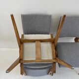 Suite of 4 chairs by Maurice Pre restored 1950
