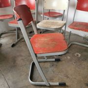 Set of 14 vintage stackable chairs