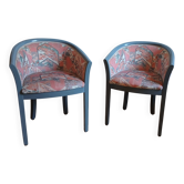 Pair of Art Deco Rosello barrel chairs