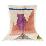 Handmade pure wool rug, traditional artisan, size 150 x 250 cm.