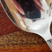 Christofle, Paris - Set of 9 small spoons (coffee) - Marot/Bérain model - in silver-plated metal