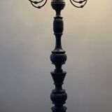 Vintage "Lamppost" in opaline and wood 6 fires