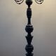 Vintage "Lamppost" in opaline and wood 6 fires