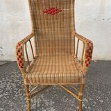 Vintage wicker armchair