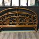 Vintage wicker rattan headboard bed frame