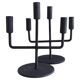 Midcentury Brutalist Forged Iron Candelabra Pair, Germany, 1950s