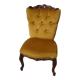 Golden yellow velvet armchairs