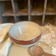 Flat bowl bowl in old Digoin stoneware