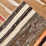 Brown & Cream Persian Kilim Rug, 260x341Cm