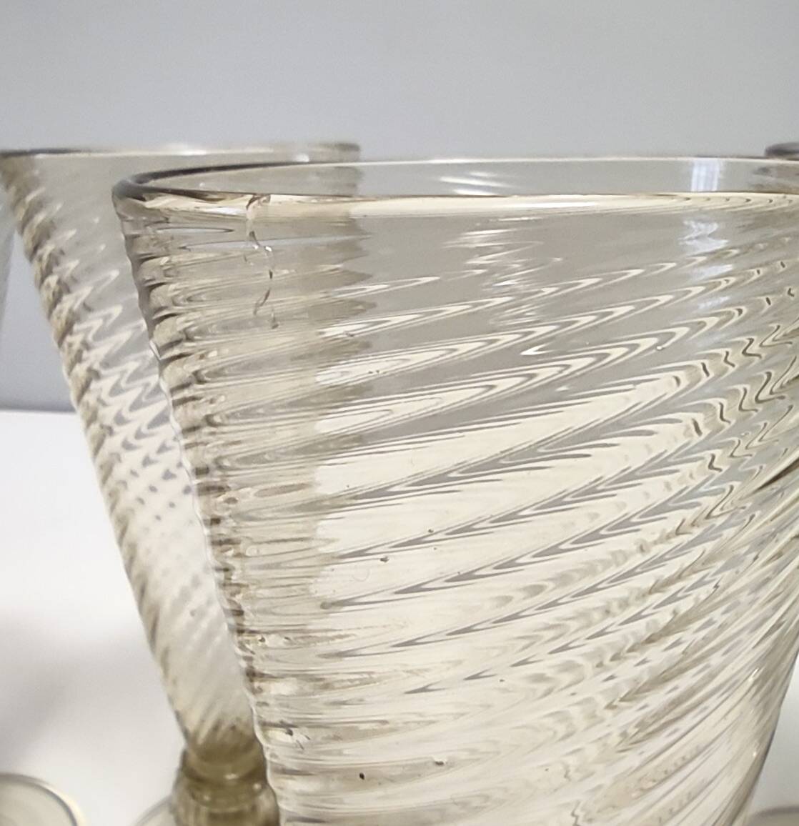 Set of Six Amber Murano Drinking Glasses by Vittorio Zecchin, Italy