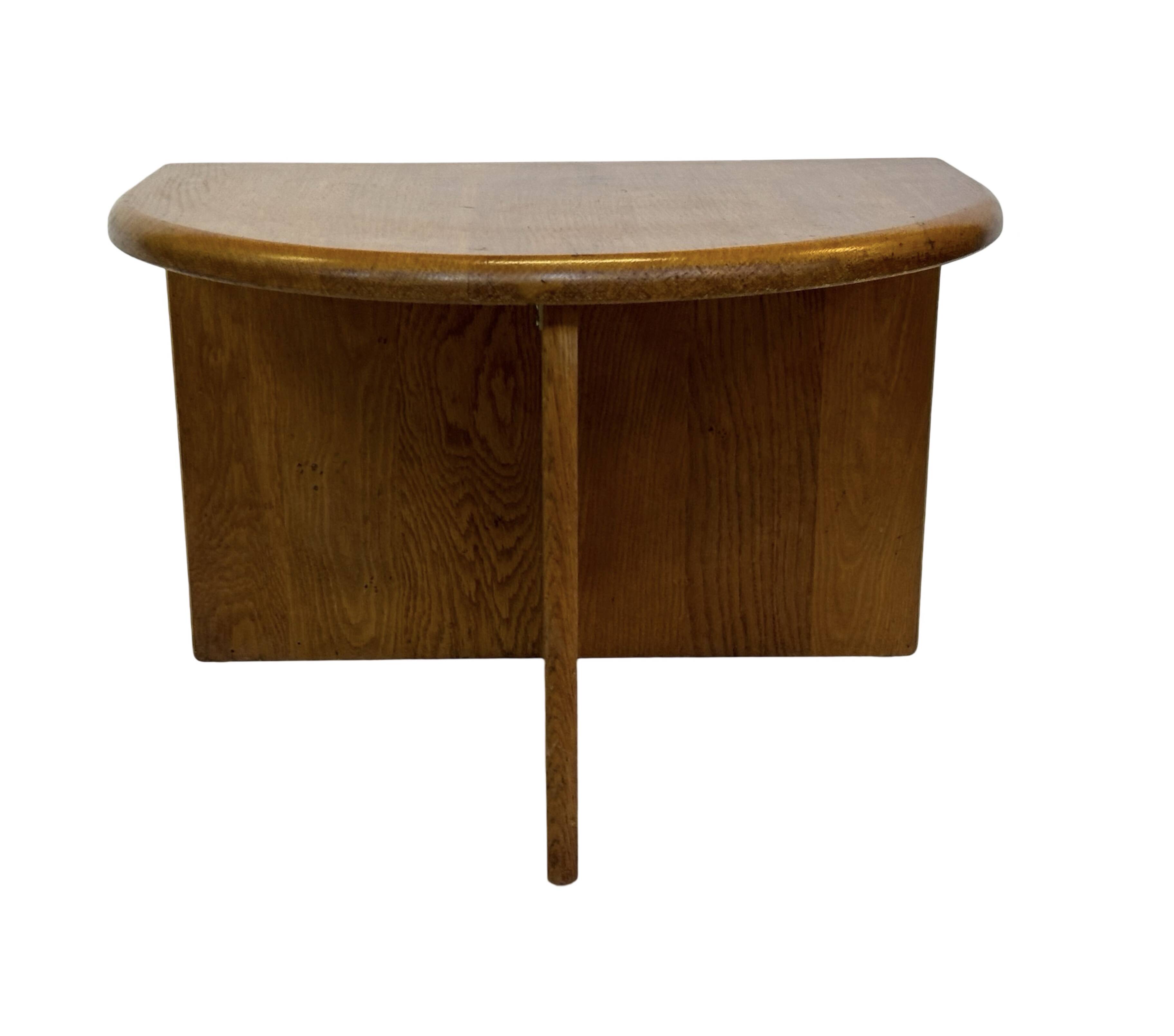 Vintage Side Table In Oak Minimalist 80's Design