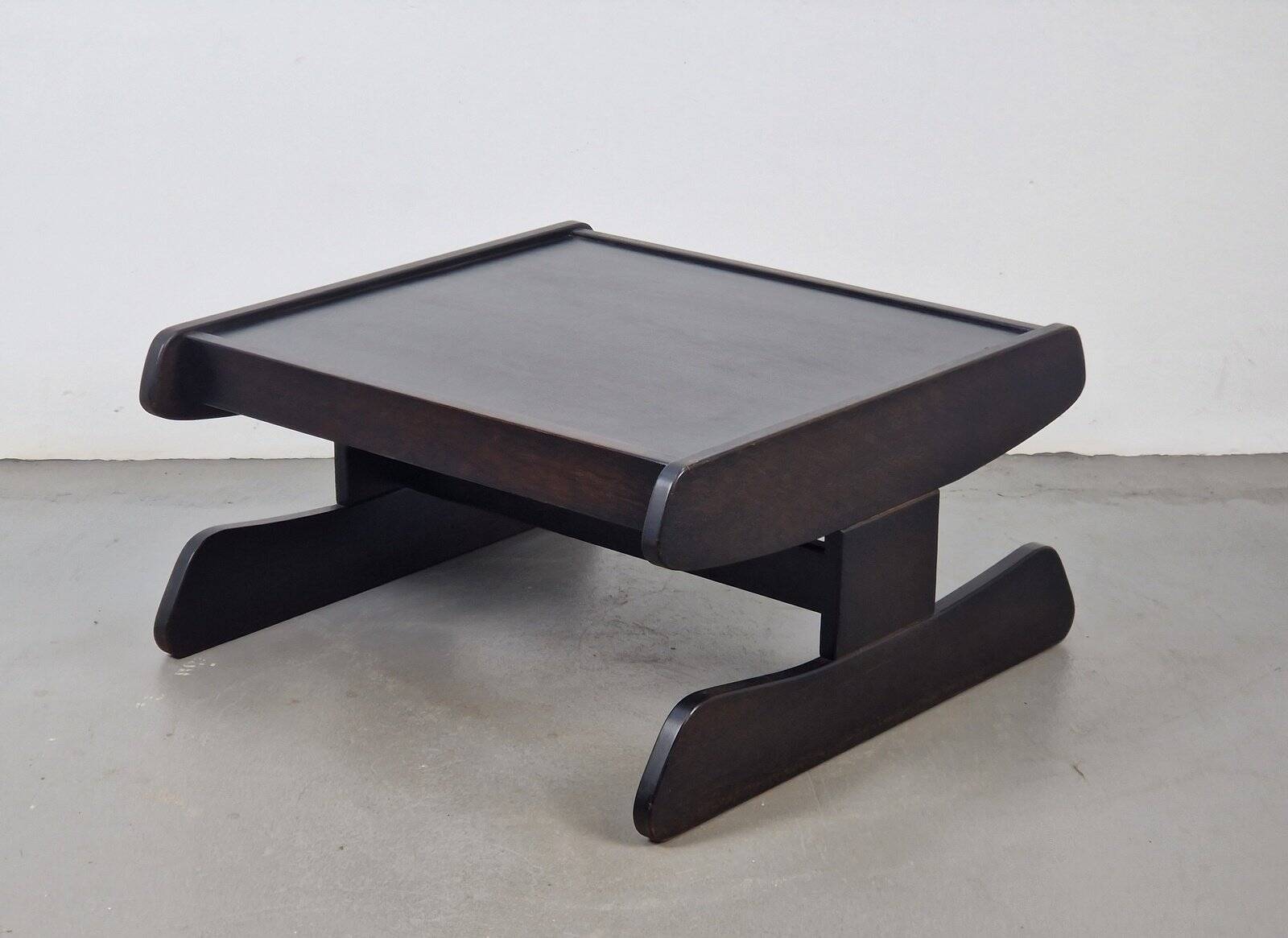 Postmodern Architectural Wooden Coffee Table, Germany, 1970s