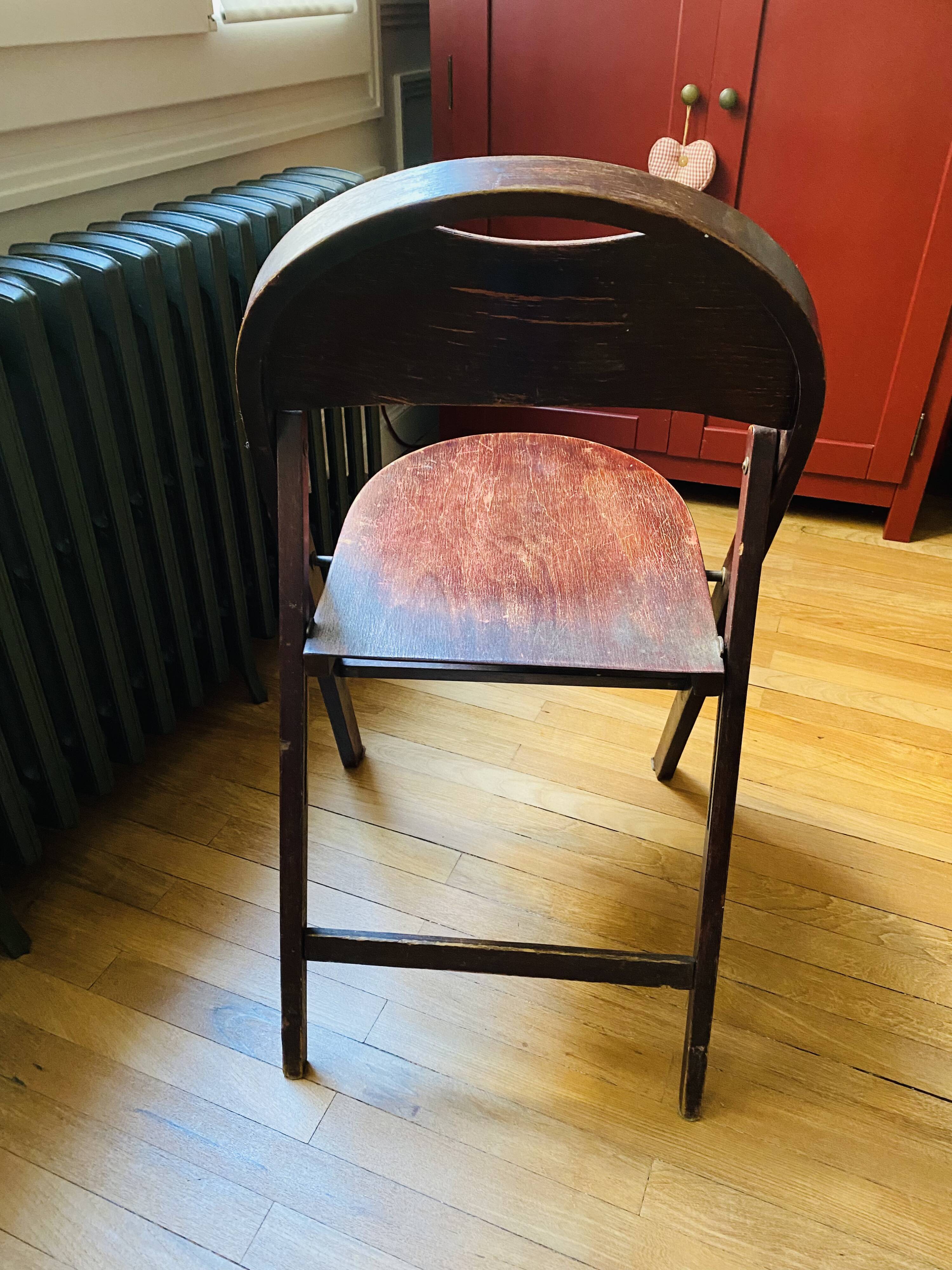 Folding chair THONET model 751 mahogany color