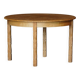 Mid-century round oak dining table with three extensions, Danish modern, 1960s.