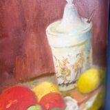 Old oil painting still life