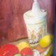 Old oil painting still life