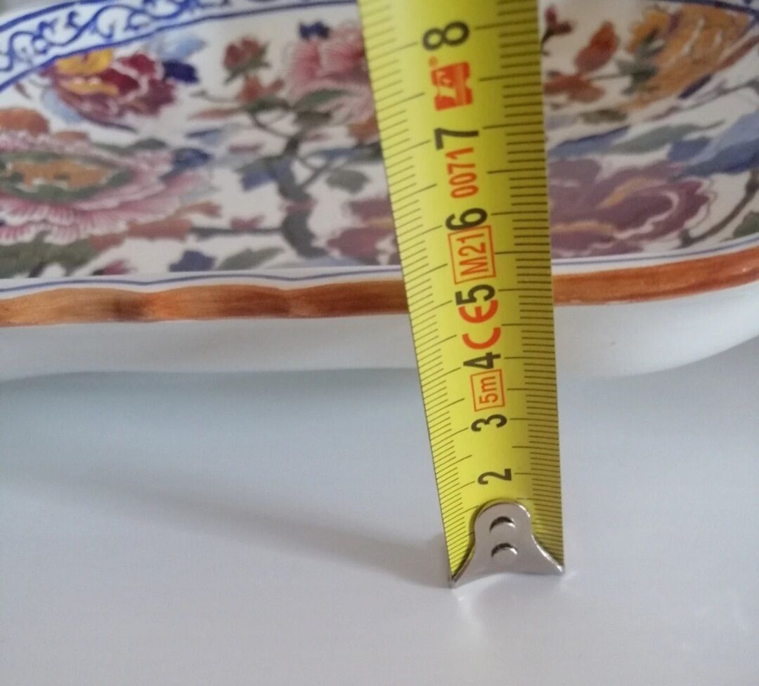 Gien peony dish hand painted