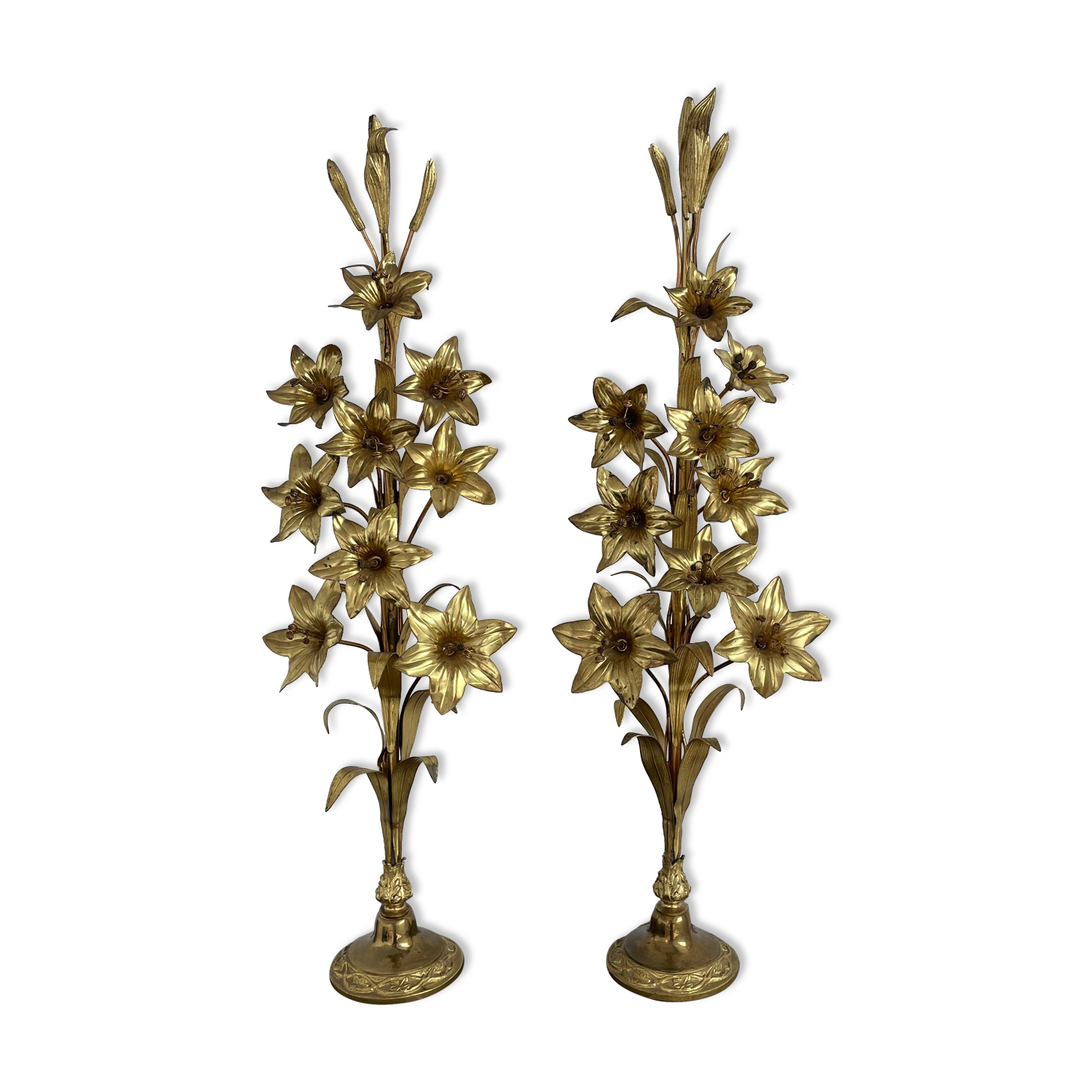 Decorative elements - brass and bronze with décor - fleurs-de-lys - France
