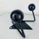 Pair of wall hooks from the 1950s, black metal