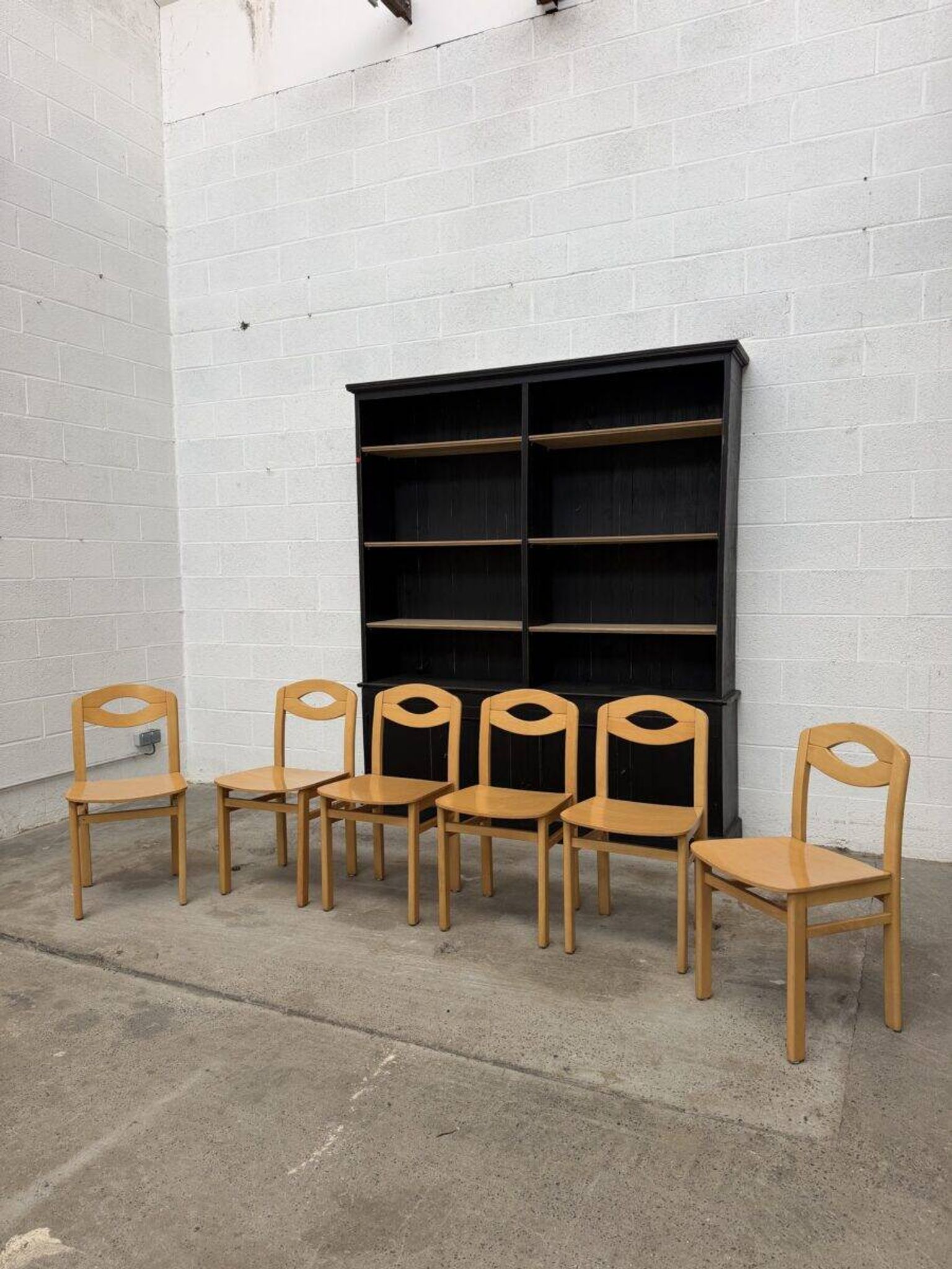 Set of 6 beech chairs