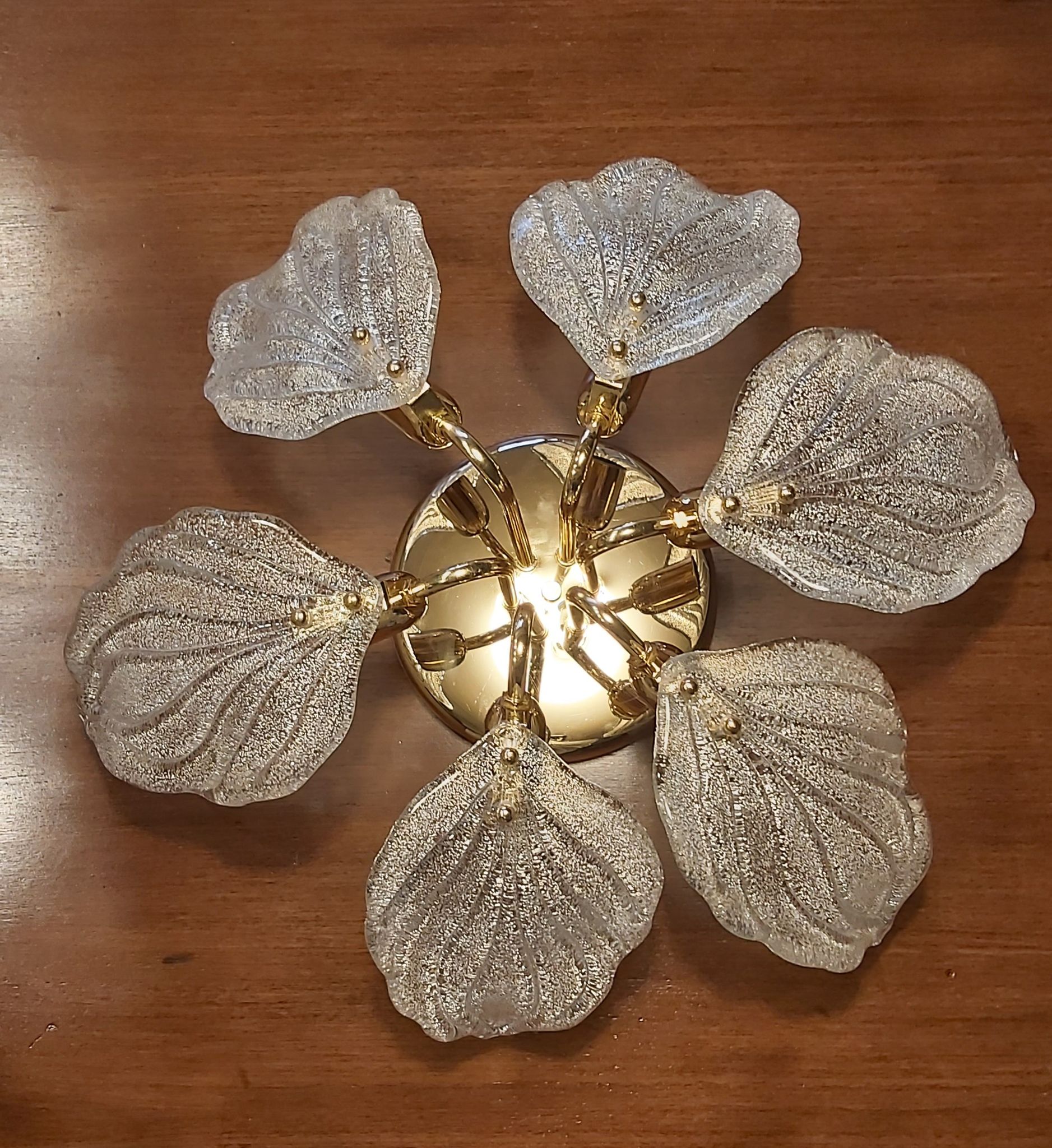 Plafonnier en verre de Murano, Navaresi, Italie, années 1980