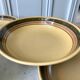 Set of 8 hollow plates in vintage sandstone 70s