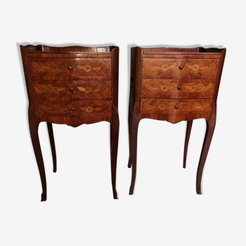 Pair of bedside table real rosewood