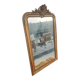 Antique Louis Philippe mirror gilded with gold leaf.