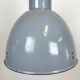 Bauhaus Grey Enamel Industrial Pendant Lamp, 1950s