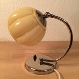 Art deco lamp molded glass and chrome, wall lamp 30s