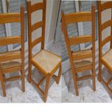High back straw chairs
