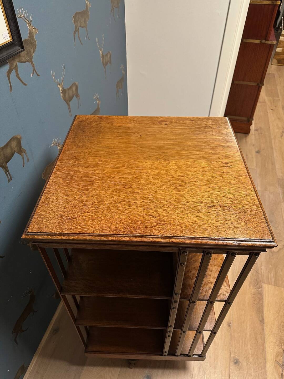 Large antique revolving bookcase