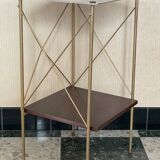 Gold metal pedestal table