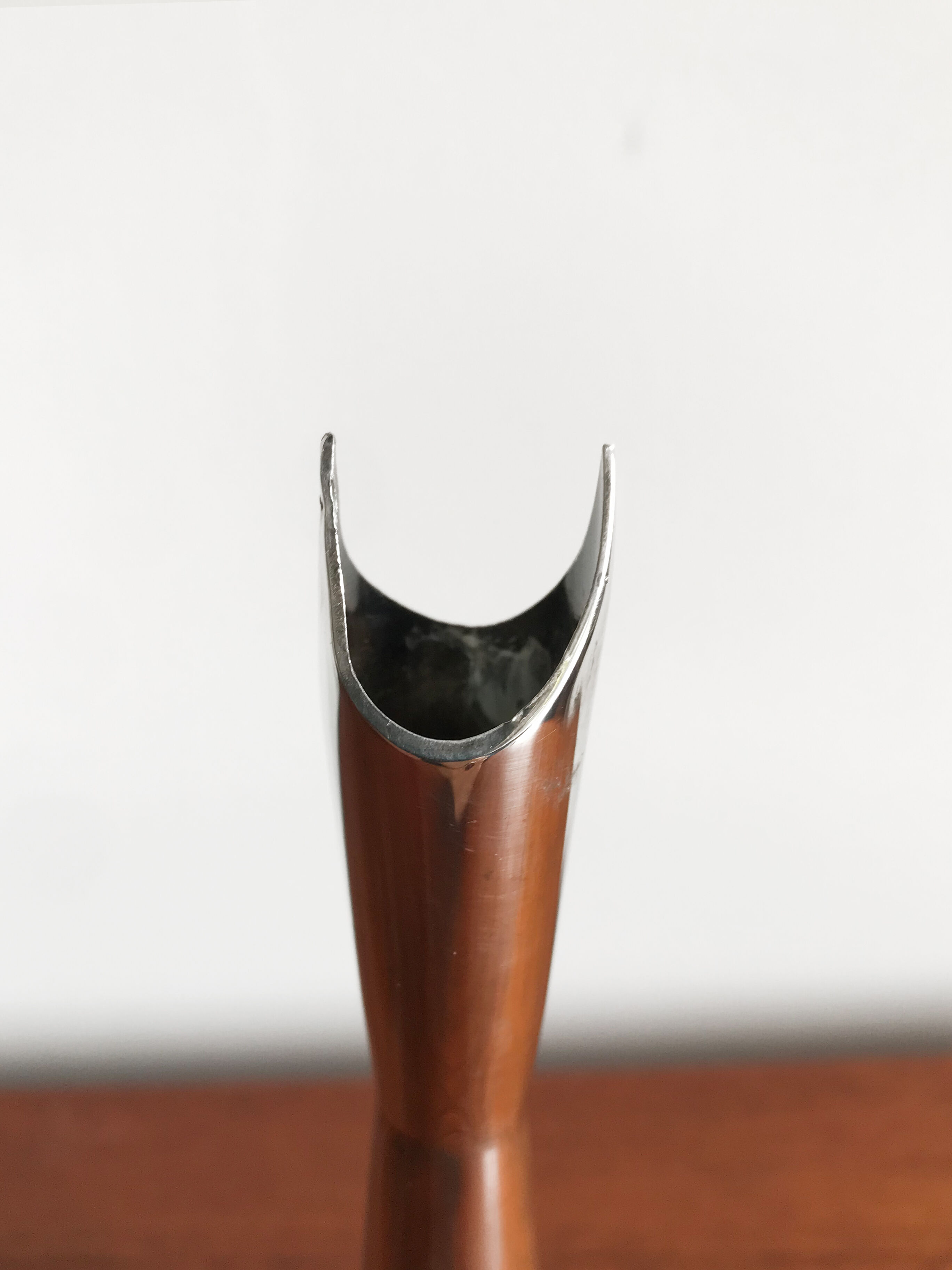 Lino Sabattini for Christofle midcentury vase in silver metal, 1956