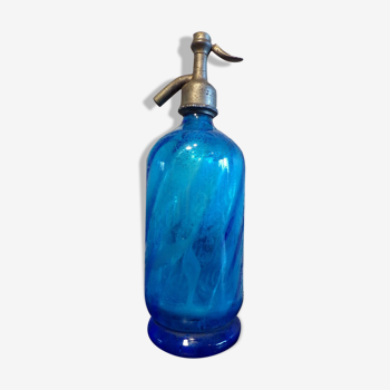 Siphon old blue glass