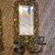 Miroir bougeoirs en bronze 18x46cm
