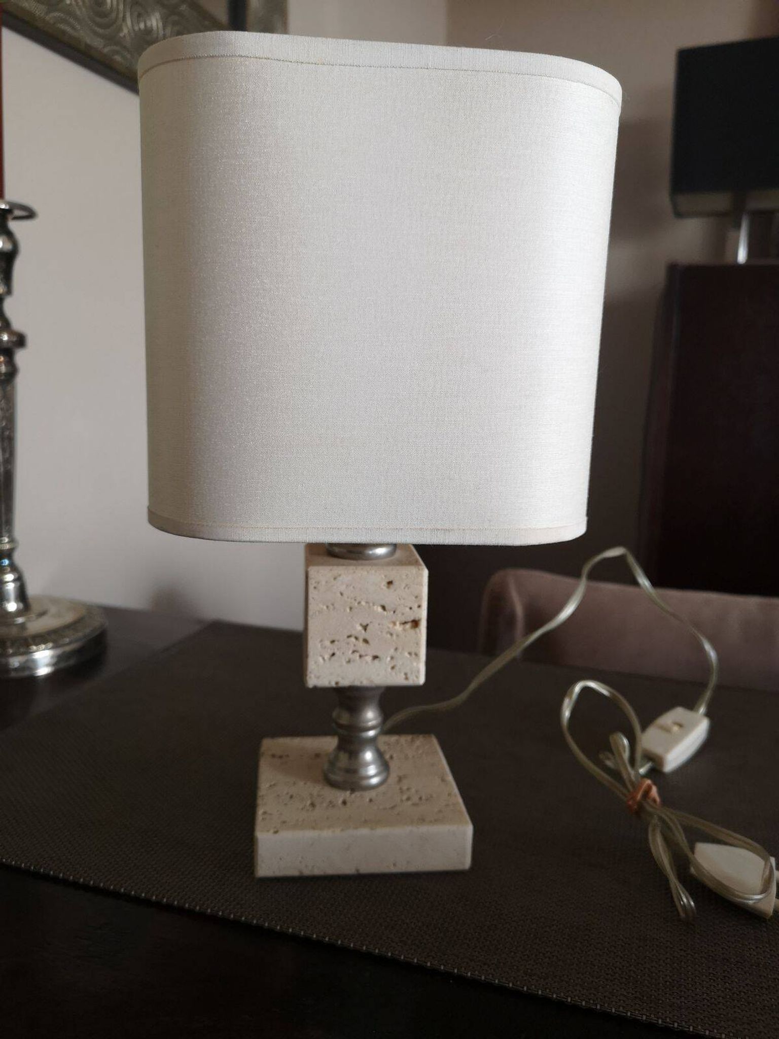 Lampe en travertin - Années 1960/70
