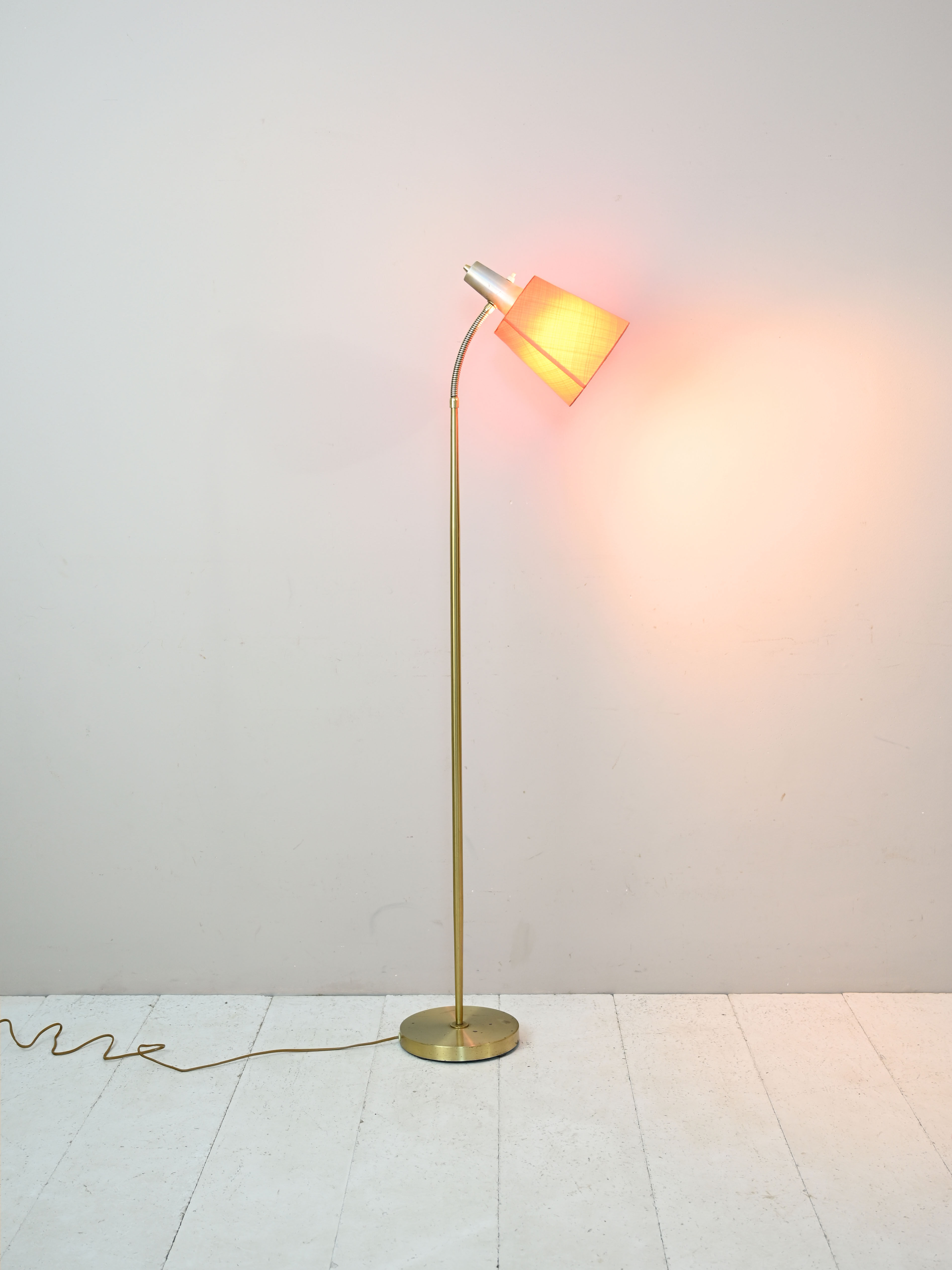 Modern antique floor lamp with gold base